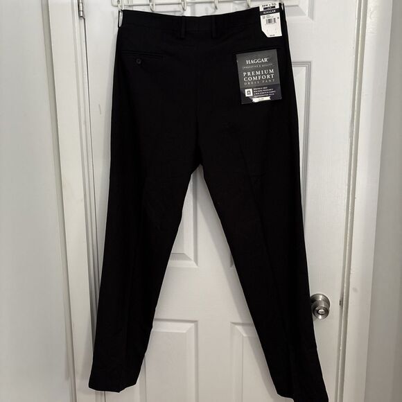Haggar Premium Flex Dress Pant Sz 38x32 Black Slim Fit Stretch Wrinkle Free NWT - Picture 11 of 11